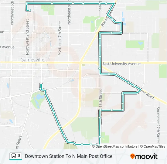 3 Bus Line Map