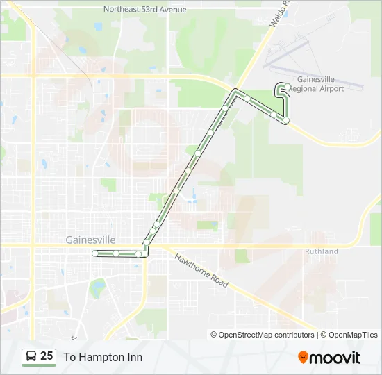 25 Bus Line Map