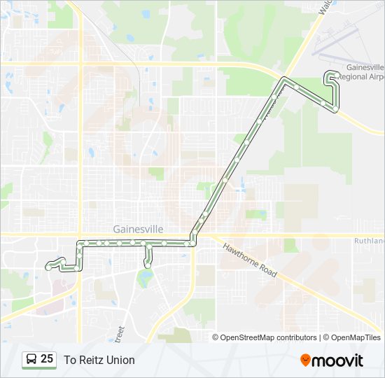 25 bus Line Map