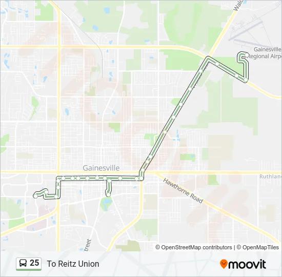 25 Bus Line Map