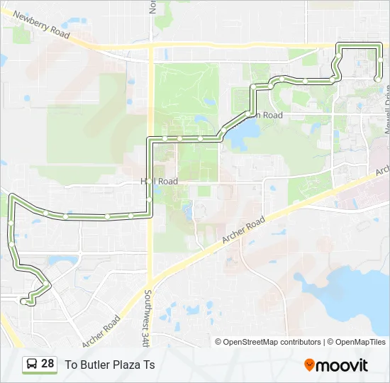 28 Bus Line Map
