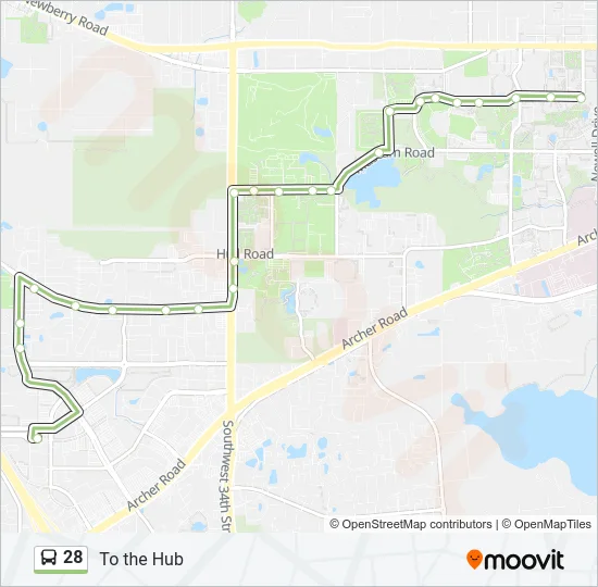 28 Bus Line Map