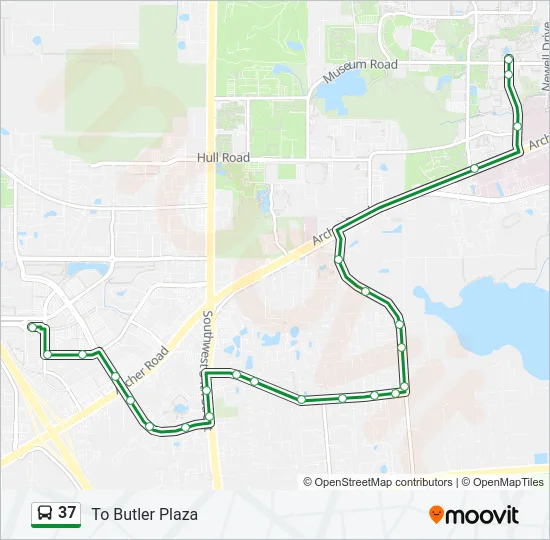 37 Bus Line Map