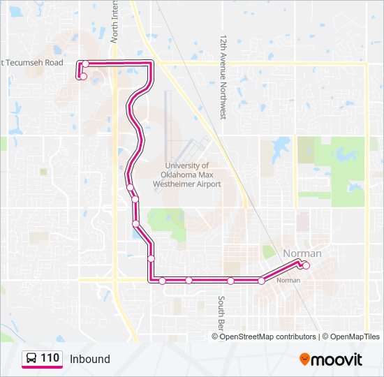 110 bus Line Map