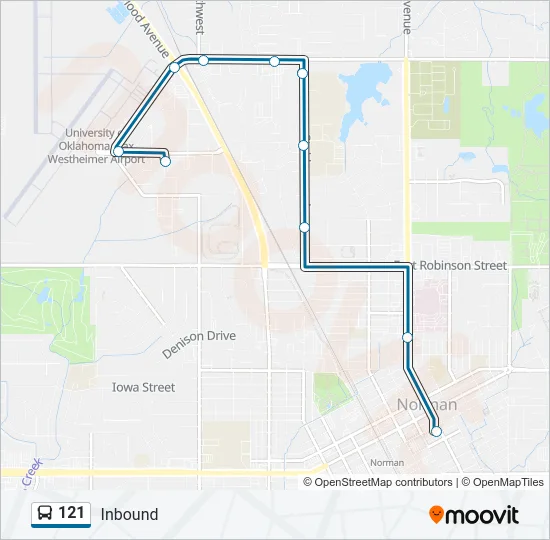 121 Bus Line Map