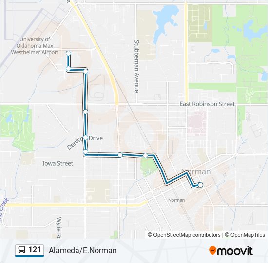 Mapa de 121 de autobús