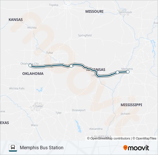 GREYHOUND US1148 bus Line Map