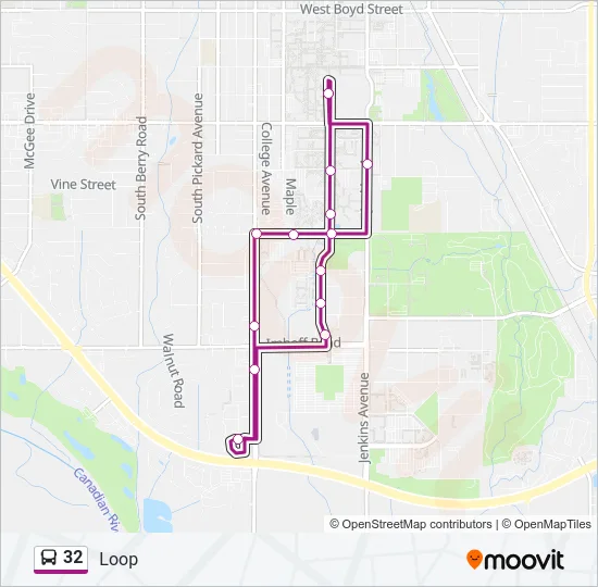 32 Bus Line Map