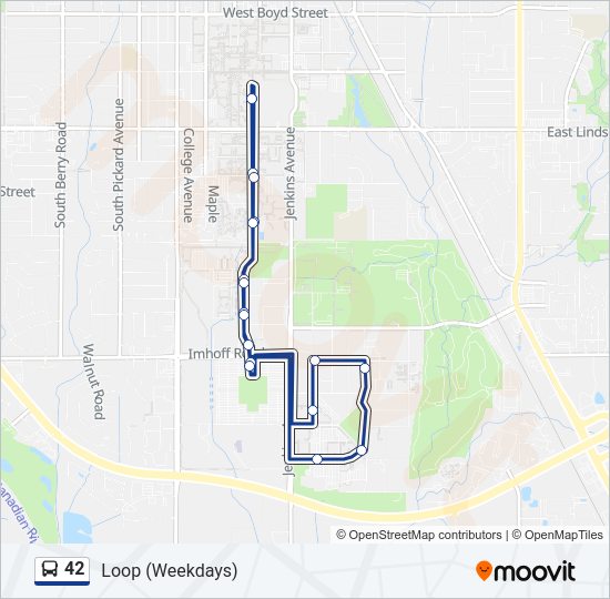 42 Bus Line Map
