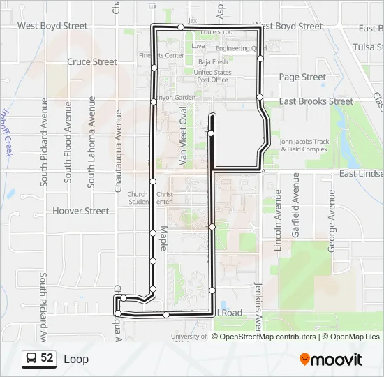 52 Bus Line Map
