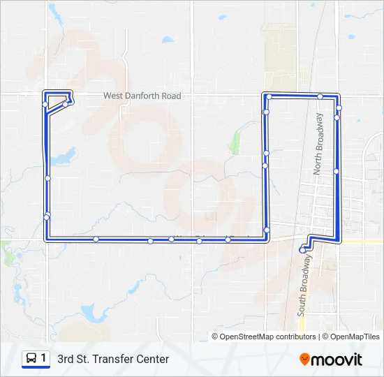 1 Bus Line Map