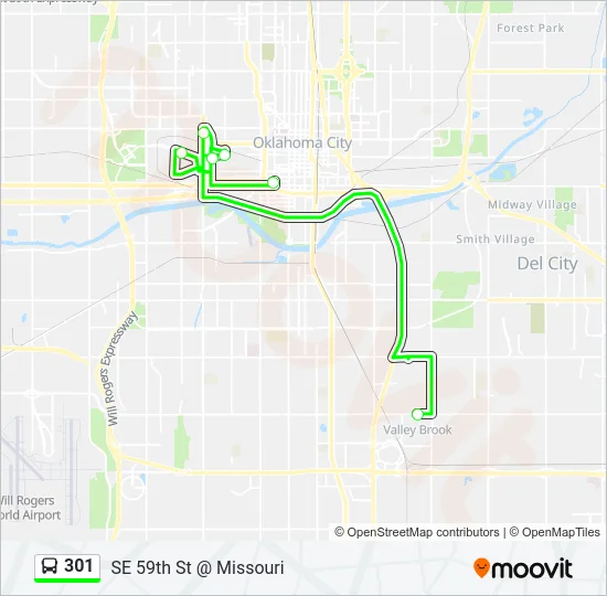 301 Bus Line Map