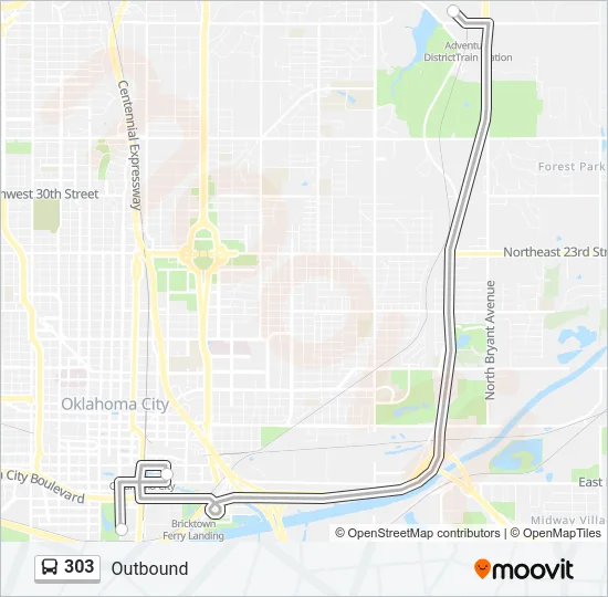 303 Bus Line Map