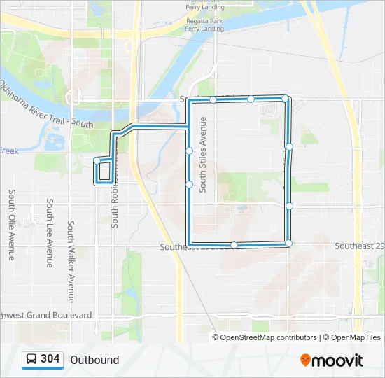 304 Bus Line Map