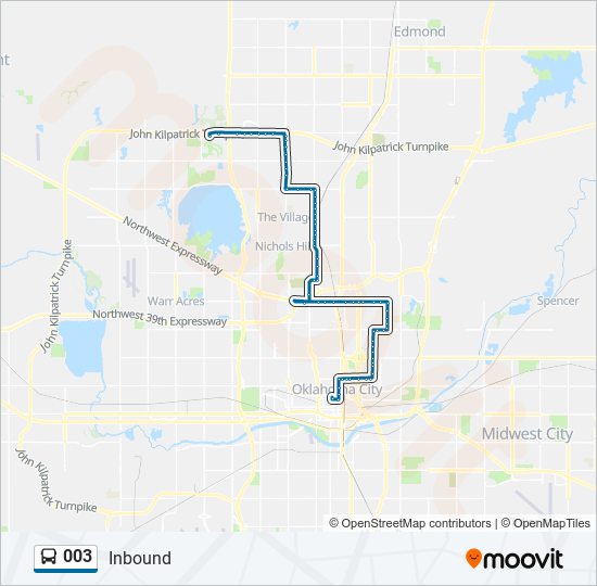 Mapa de 003 de autobús