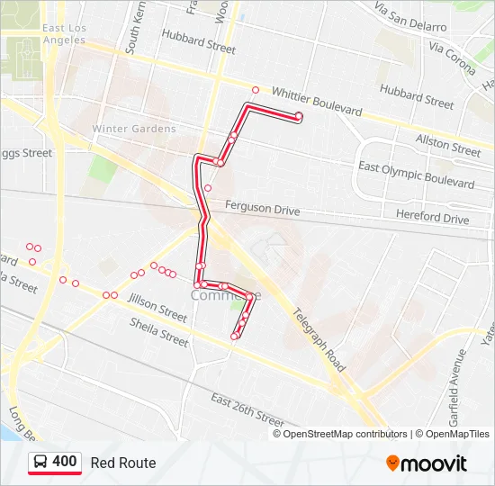 400 Bus Line Map