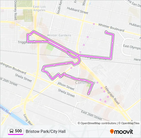 500 Bus Line Map