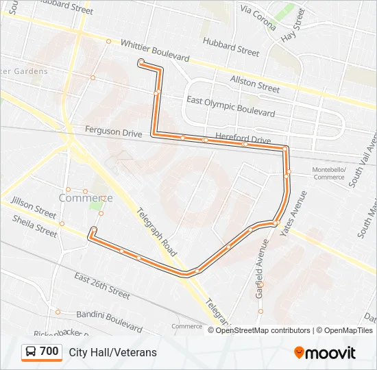 700 Bus Line Map