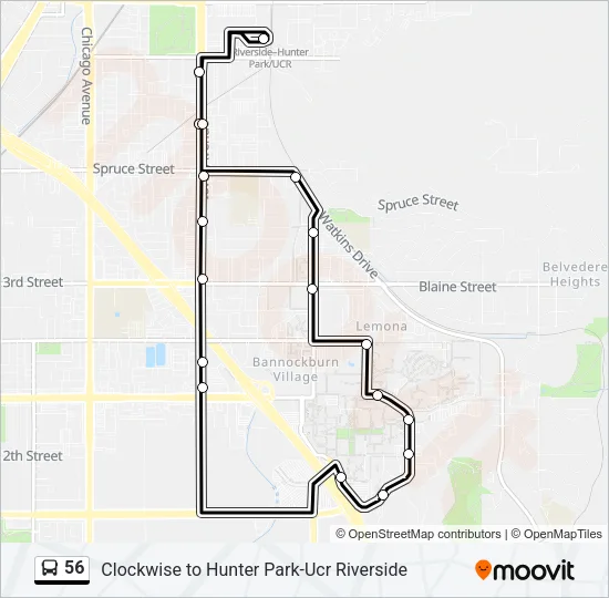 56 Bus Line Map