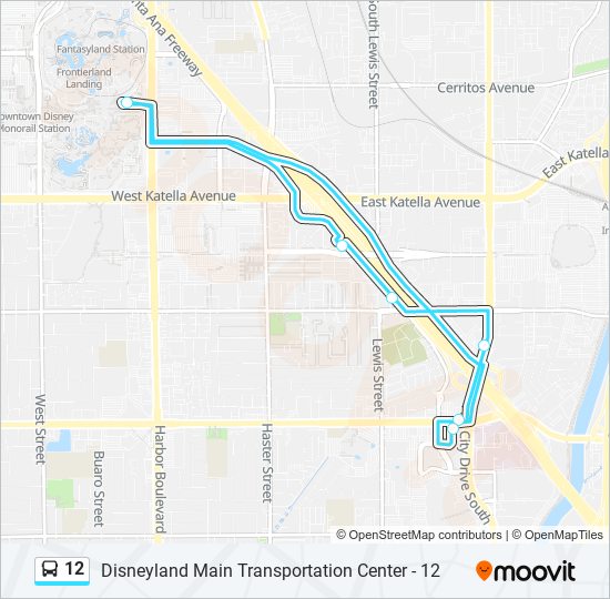 Mapa de 12 de autobús