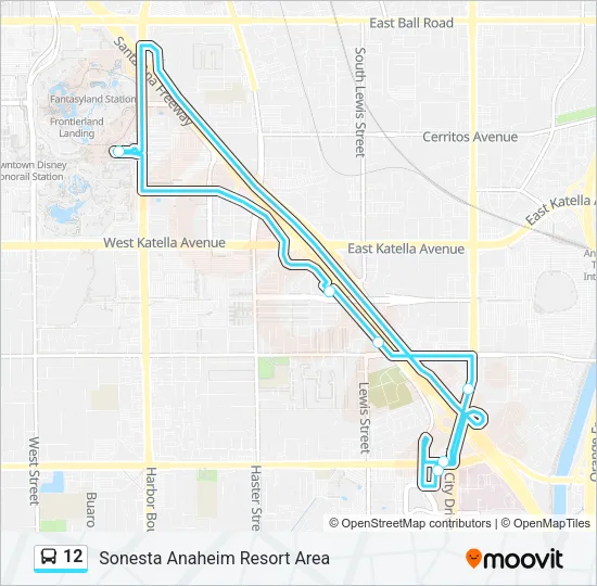 12 Bus Line Map