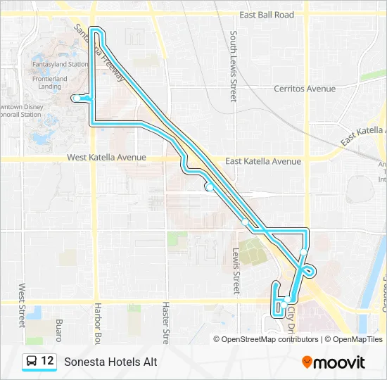 12 Bus Line Map