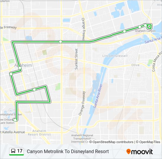 17 Bus Line Map