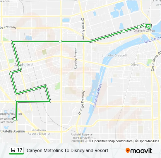 17 Bus Line Map