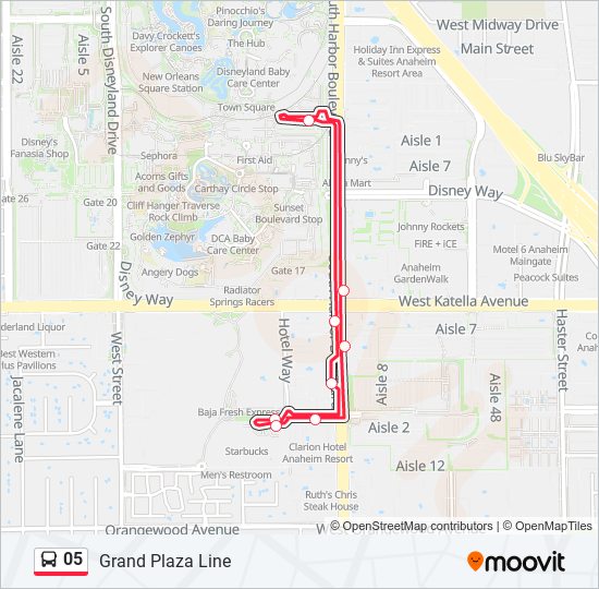 Mapa de 05 de autobús