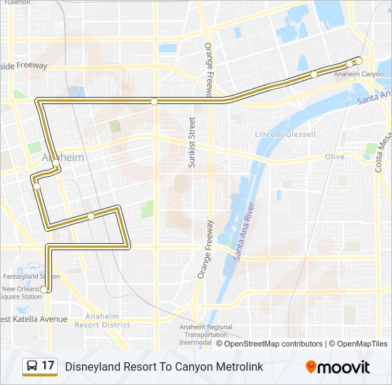 17 Bus Line Map