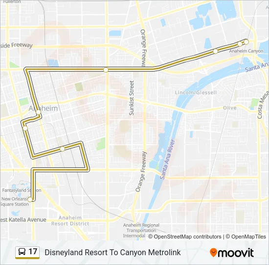 17 Bus Line Map