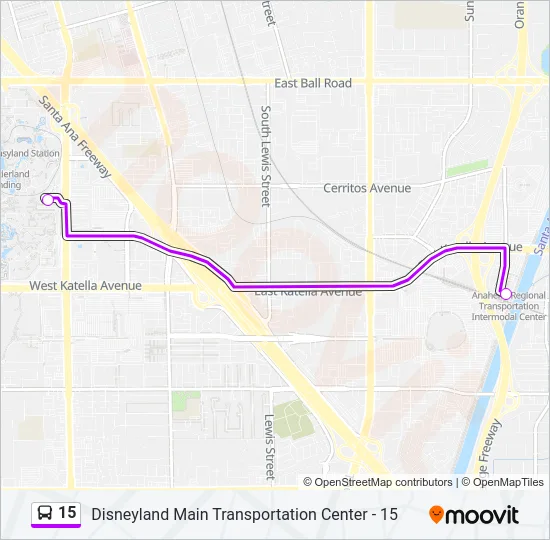 15 Bus Line Map