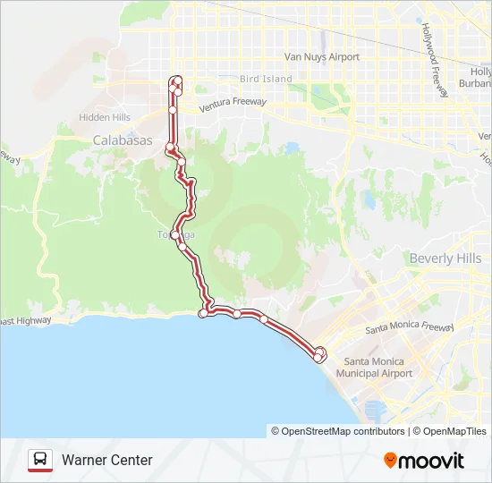TOPANGA CANYON BEACH BUS Bus Line Map