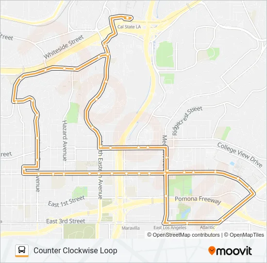 CITY TERRACE/ELAC Bus Line Map