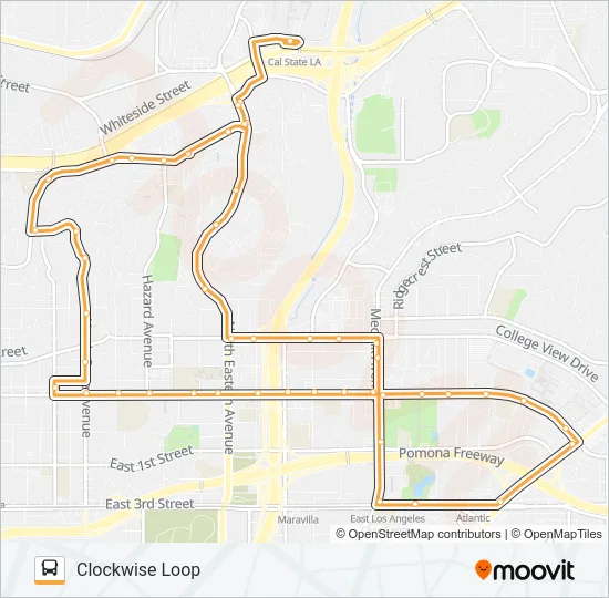 CITY TERRACE/ELAC Bus Line Map
