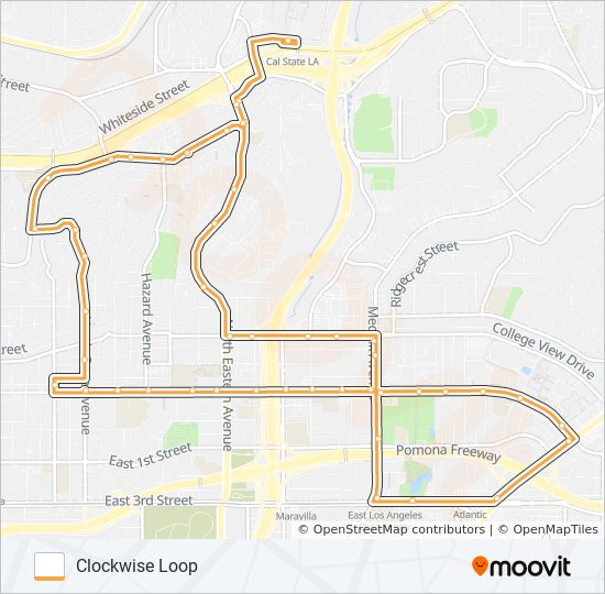 CITY TERRACE/ELAC bus Line Map