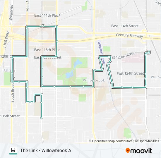 THE LINK - WILLOWBROOK A Bus Line Map