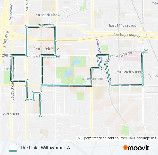 THE LINK - WILLOWBROOK A bus Line Map