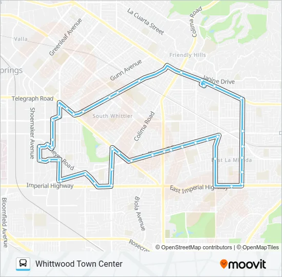 SUNSHINE SHUTTLE ROUTE B Bus Line Map