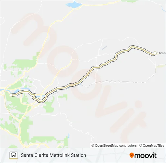 ACTON & AGUA DULCE SHUTTLE Bus Line Map