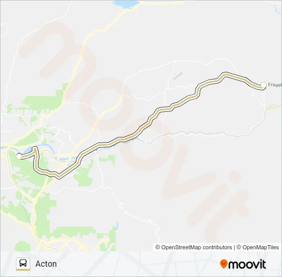 ACTON & AGUA DULCE SHUTTLE Bus Line Map