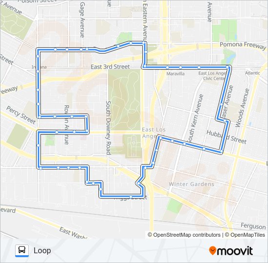 UNION PACIFIC/SALAZAR PARK Bus Line Map