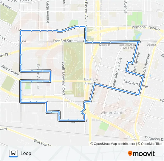 UNION PACIFIC/SALAZAR PARK Bus Line Map