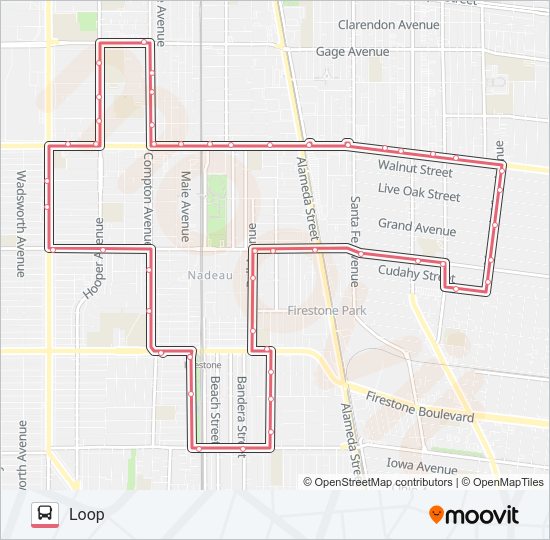 THE LINK - FLORENCE-FIRESTONE/WALNUT PARK Bus Line Map