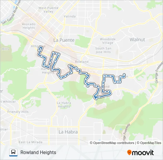 HEIGHTS HOPPER SHUTTLE Bus Line Map