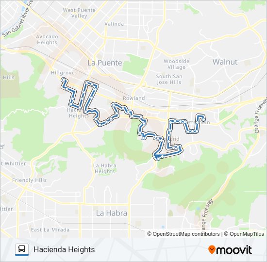 HEIGHTS HOPPER SHUTTLE Bus Line Map