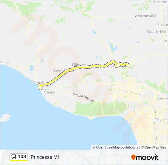103 Bus Line Map