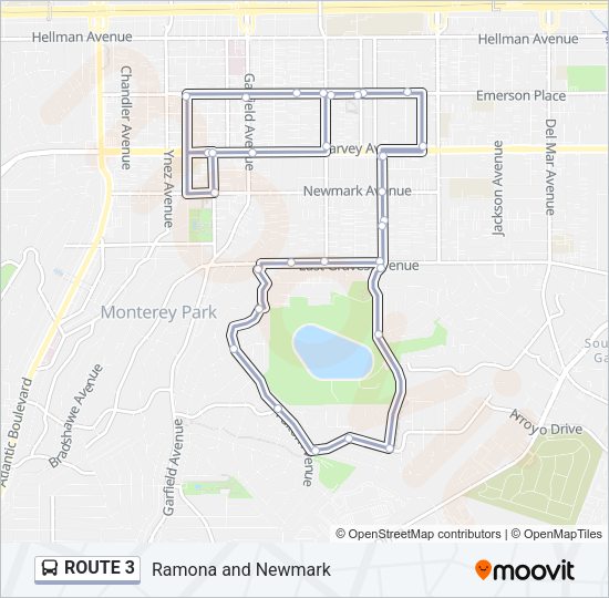 ROUTE 3 Bus Line Map