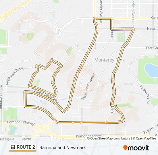 ROUTE 2 Bus Line Map