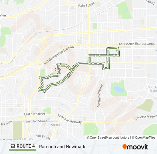 ROUTE 4 Bus Line Map